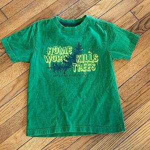 Old Navy “Homework Kills Trees” Graphic T-Shirt, Youth Size Small